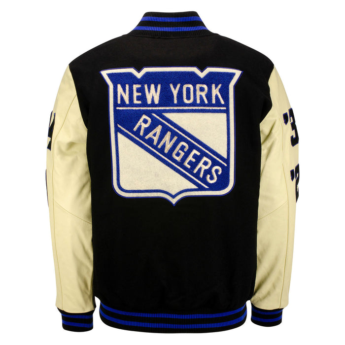Starter Rangers Stanley Cup Wool Leather Jacket - Image 4