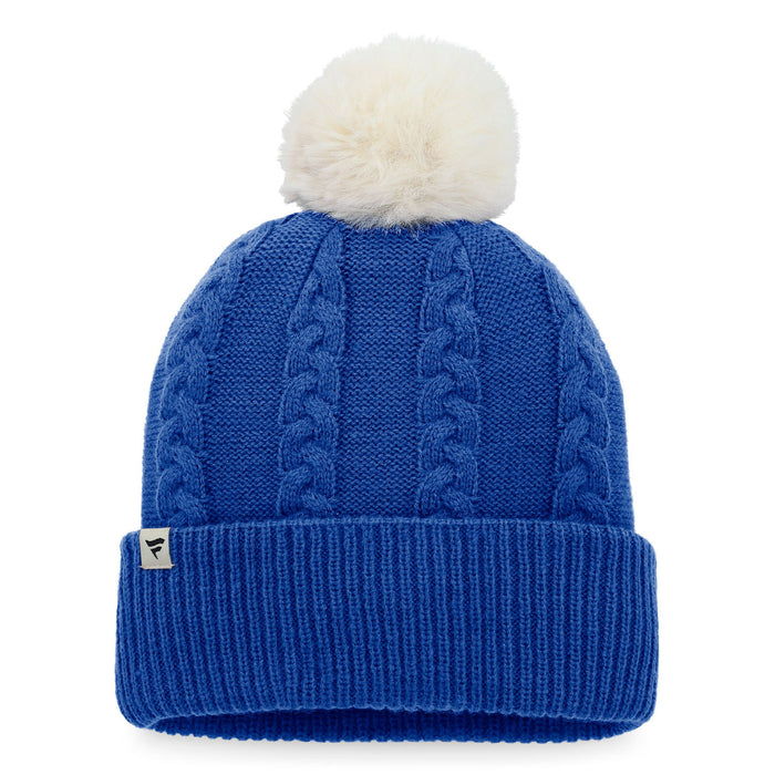 Women's Fanatics Rangers True Classic Outdoor Pom Knit Hat - Image 2