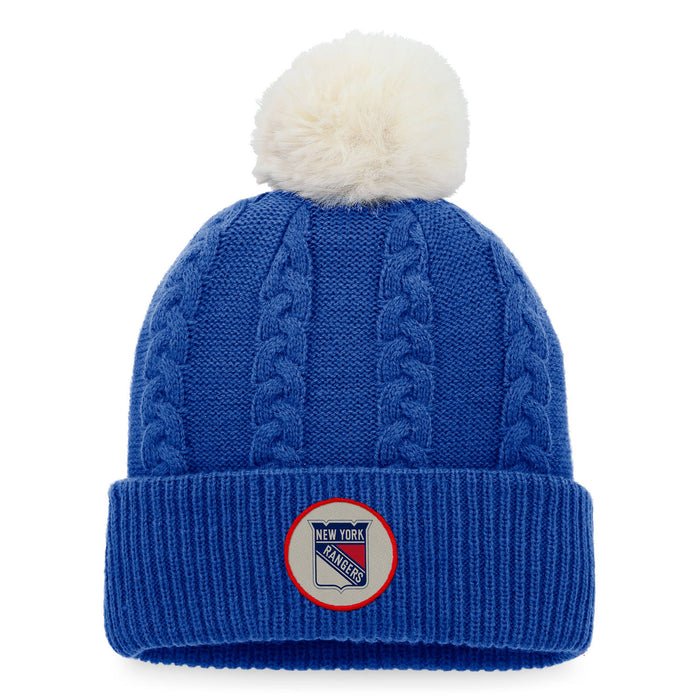 Women's Fanatics Rangers True Classic Outdoor Pom Knit Hat