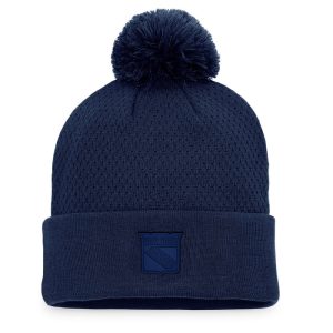 Women's Fanatics Rangers Authentic Pro Road Cuff Pom Knit Hat