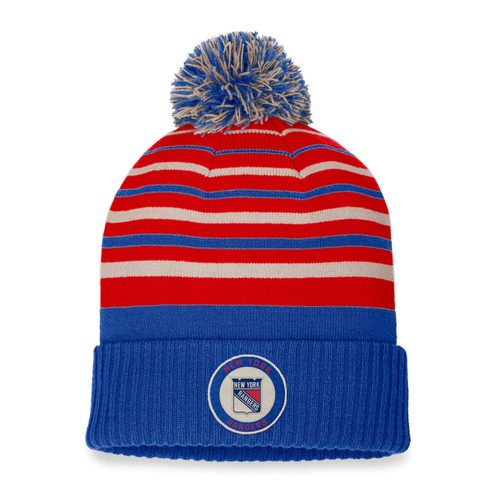 Fanatics Rangers True Classic Pom Knit Hat
