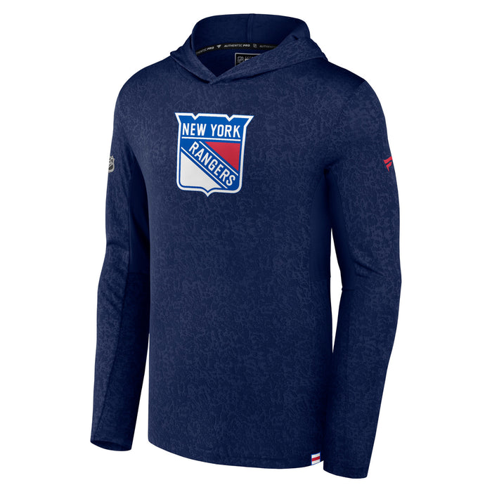 Fanatics Rangers 23-24 Authentic Pro Navy Lightweight Hoodie