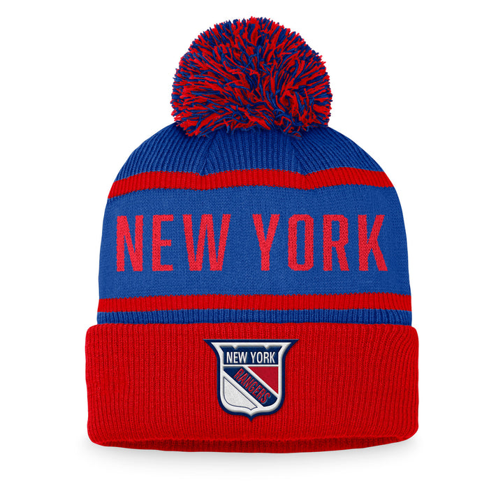 Fanatics Rangers Heritage Pom Knit Beanie