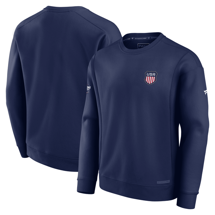 Fanatics USA Authentic Pro 4 Nations Cotton Fleece Crew - Image 3