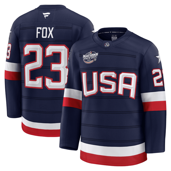Fanatics Adam Fox USA 4 Nations 2025 Premium Jersey - Image 3