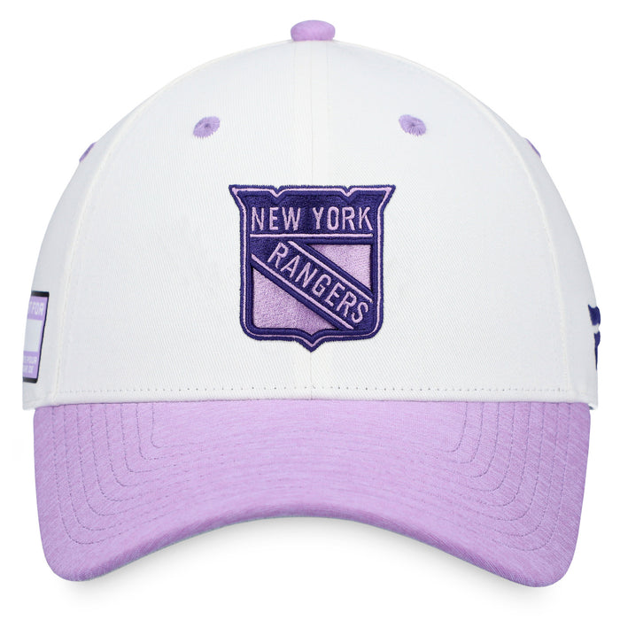 Fanatics Rangers Authentic Pro Hockey Fights Cancer Structured Adjustable - Image 3