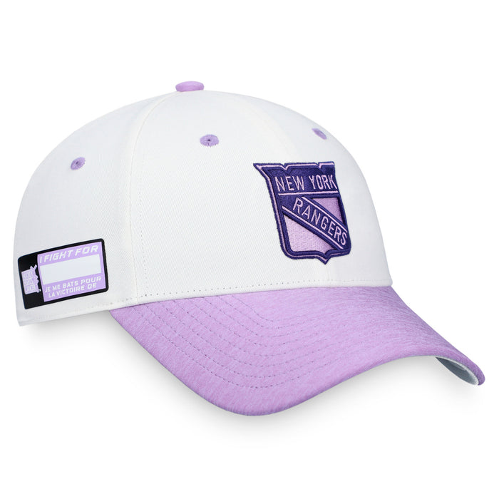 Fanatics Rangers Authentic Pro Hockey Fights Cancer Structured Adjustable - Image 2