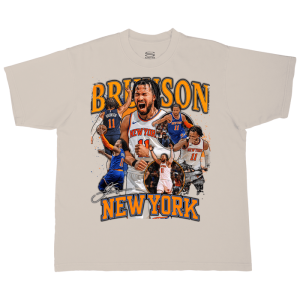 Stadium Essentials Knicks Jalen Brunson Crossroads Cream Urban Tee