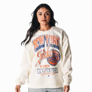 Wild Collective Knicks Vintage Graphic Fleece Crew