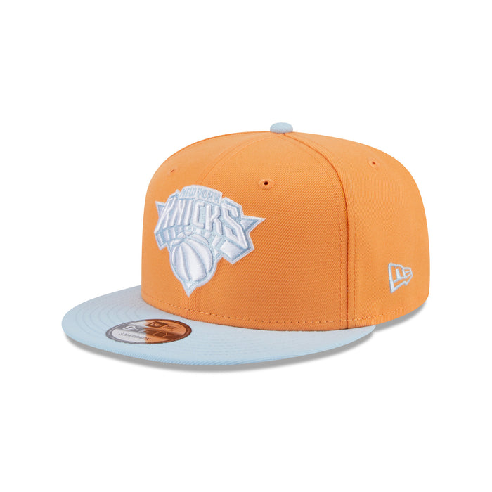 New Era Knicks Two Tone Orange Glaze/ Faded Blue Colorpack 950 Snapback - Image 2