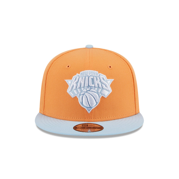 New Era Knicks Two Tone Orange Glaze/ Faded Blue Colorpack 950 Snapback - Image 4