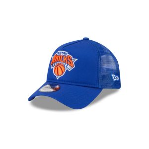 New Era Knicks Royal 940 A-Frame Trucker Snapback