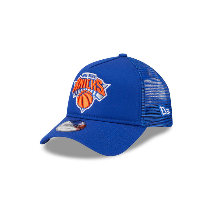 New Era Knicks Royal 940 A-Frame Trucker Snapback