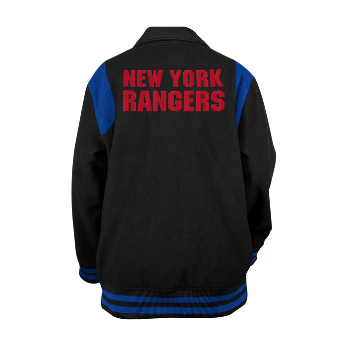 New Era Rangers Black Snapfront Jacket - Image 2