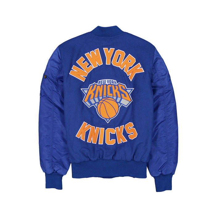 New Era Knicks Alpha Collection Varsity Royal Jacket - Image 2