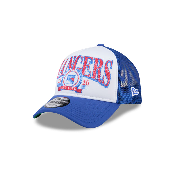 New Era Rangers Distressed 940 A-Frame Snapback
