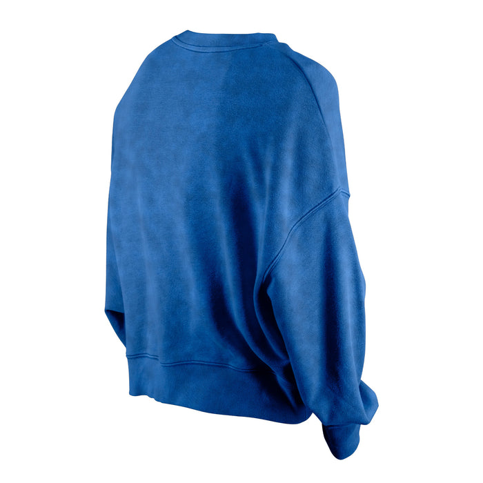 Women's New Era Knicks Throwback Washed Royal Crew - Image 4