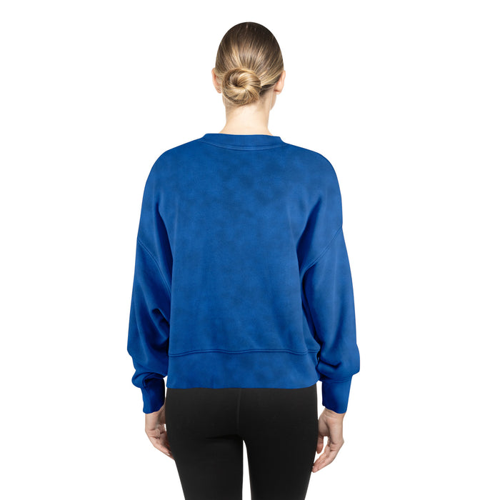 Women's New Era Knicks Throwback Washed Royal Crew - Image 2