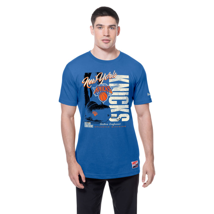 New Era Knicks Throwback Graphic Royal Tee