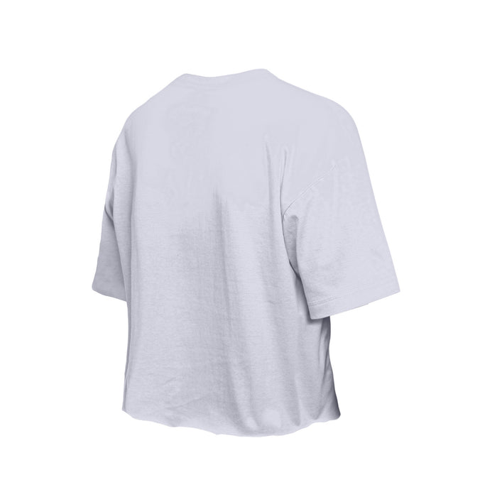 Women's New Era Rangers Throwback Crop White Tee - Image 3