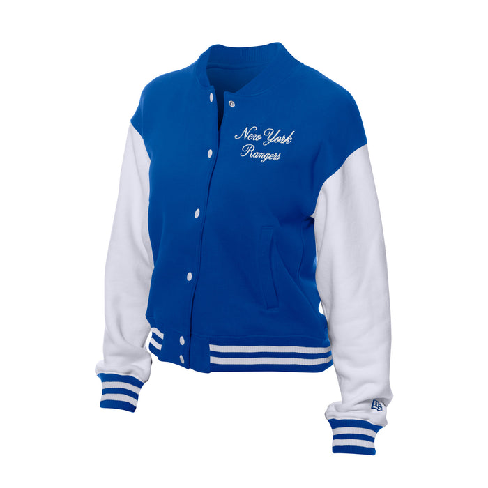 Women's New Era Rangers Throwback Fleece Snapfront Jacket - Image 3