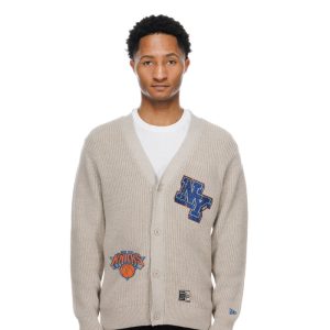 New Era Knicks Stone Cardigan Sweater