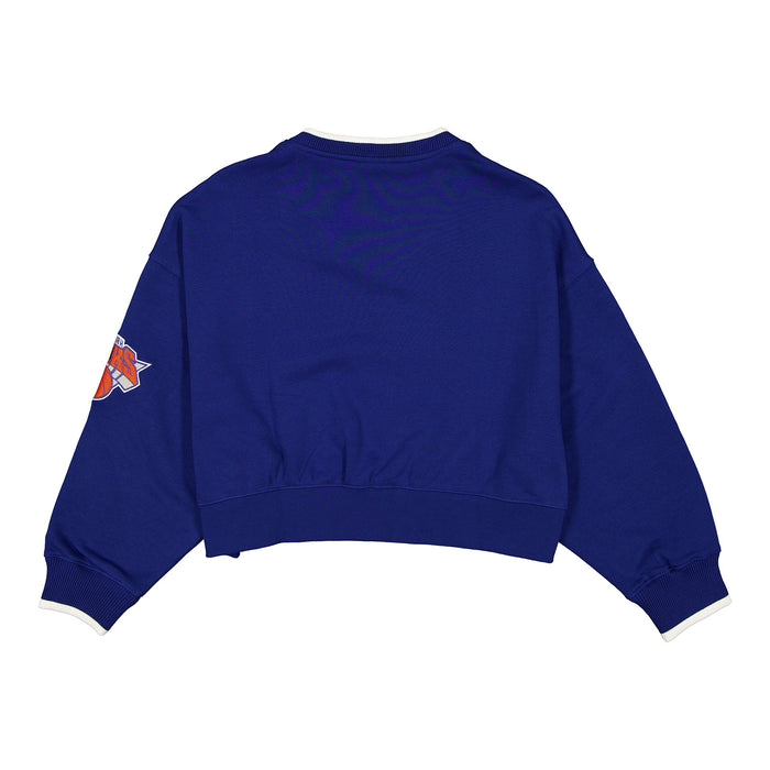 Women's New Era Knicks Royal V-Neck Sweater - Image 2