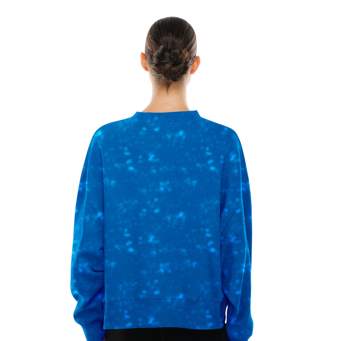 Women's New Era Knicks Throwback Collection Boxy Mineral Washed French Terry Crew - Image 4