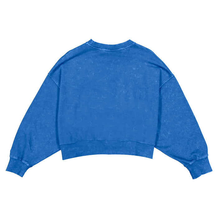 Women's New Era Knicks Throwback Collection Boxy Mineral Washed French Terry Crew - Image 2