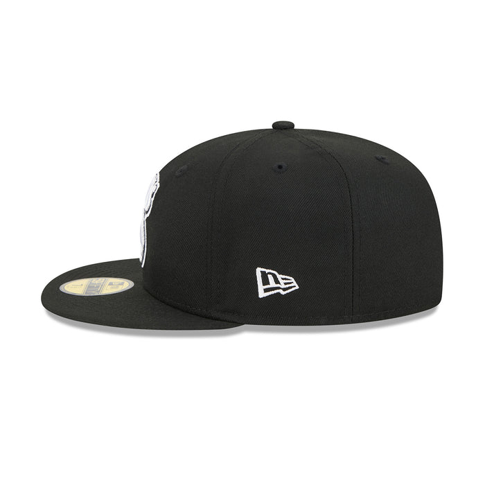 New Era Knicks HWC Black and White 5950 Fitted Hat - Image 6