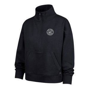 Women's '47 Brand Rangers Loop in Quarter Zip Pullover