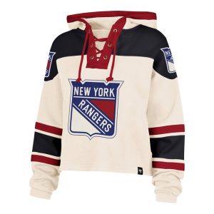 Women's '47 Brand Rangers Cropped Superior Lacer Hood