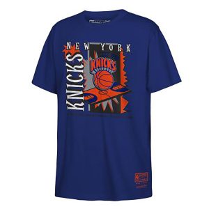 Youth Mitchell & Ness Knicks Royal 90s Poster Tee