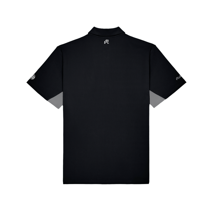 Malbon x Knicks Black Evergreen Paneled Performance Pique Polo - Image 2