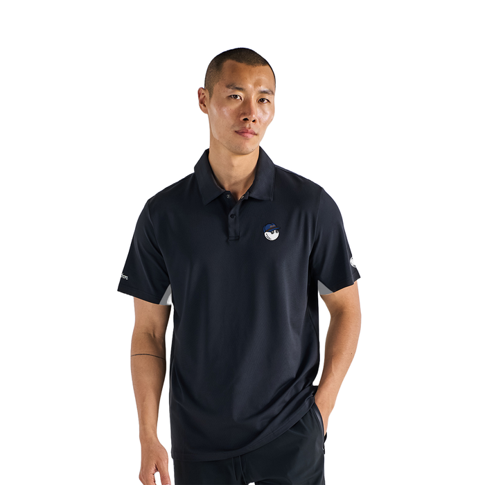 Malbon x Knicks Black Evergreen Paneled Performance Pique Polo - Image 3