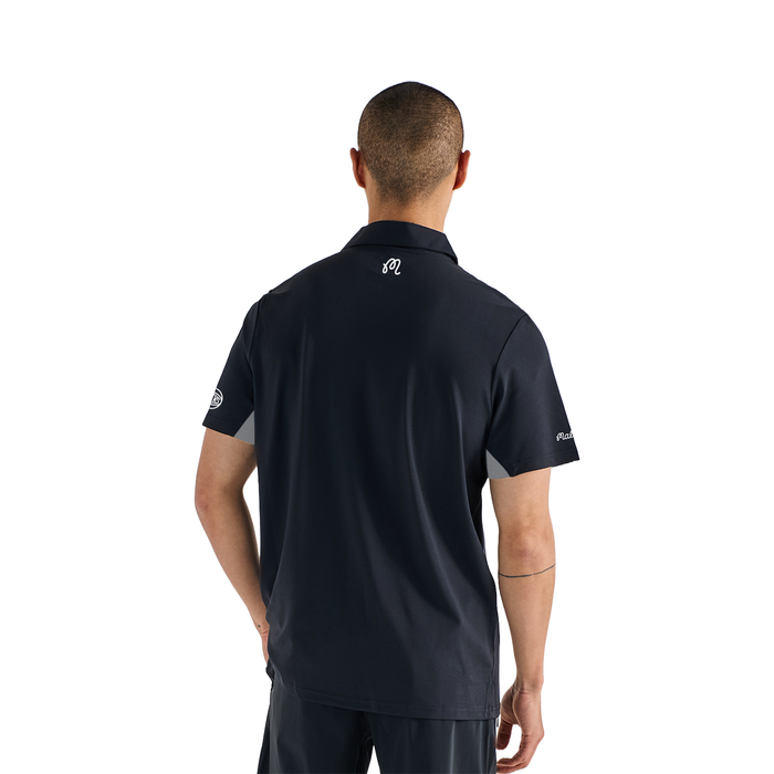 Malbon x Knicks Black Evergreen Paneled Performance Pique Polo - Image 4