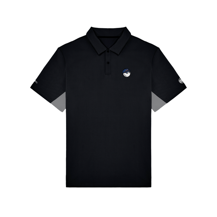 Malbon x Knicks Black Evergreen Paneled Performance Pique Polo