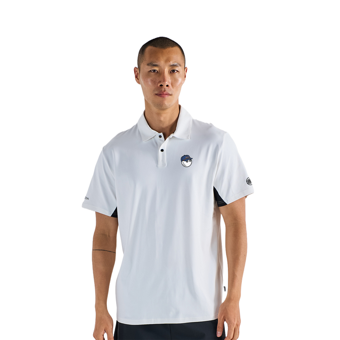 Malbon x Knicks White Evergreen Paneled Performance Pique Polo - Image 3