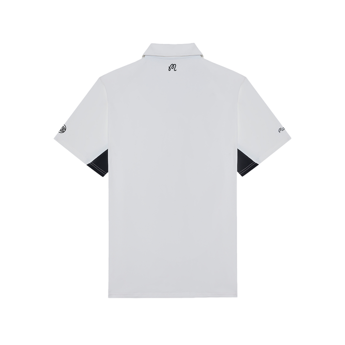 Malbon x Knicks White Evergreen Paneled Performance Pique Polo - Image 2