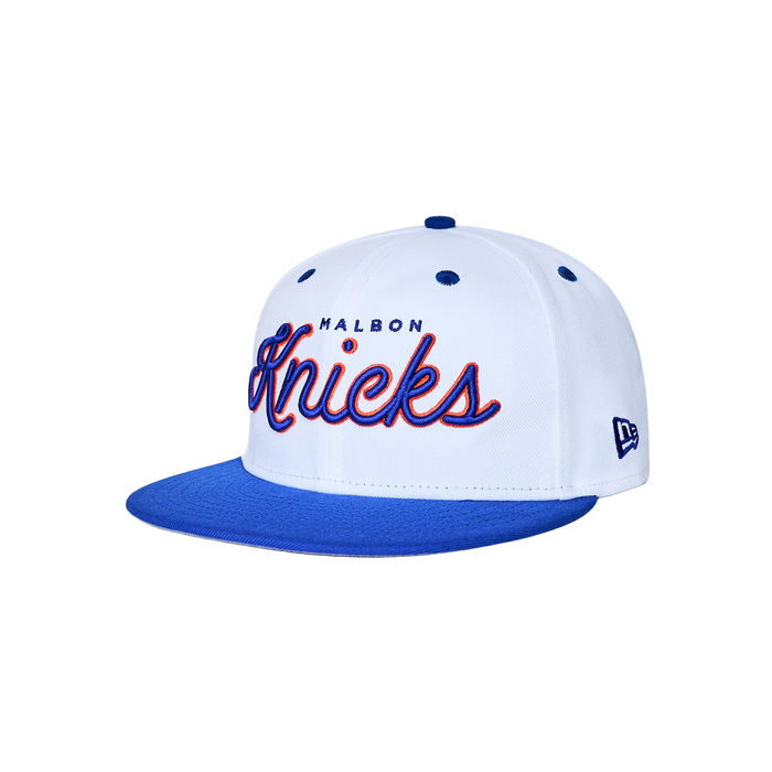 New Era Malbon x Knicks Two-Tone White/Royal 5950 Fitted Cap - Image 2