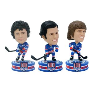 GAG Line Gilbert/Ratelle/Hadfield Rangers Exclusive Centennial Edition Bobblehead