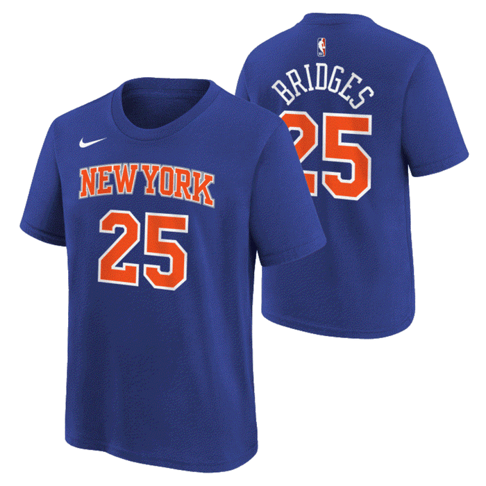 Youth Knicks Bridges Name & Number Tee - Image 3