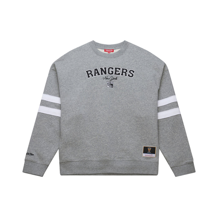Women's Mitchell & Ness Rangers Grey Lightweight Crew - Image 3
