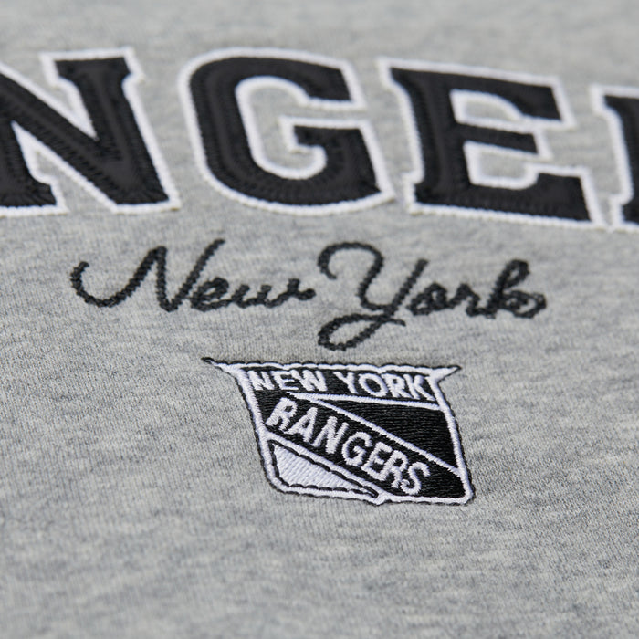 Women's Mitchell & Ness Rangers Grey Lightweight Crew - Image 5