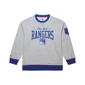 Mitchell & Ness Rangers Throw It Back Fleece Crew