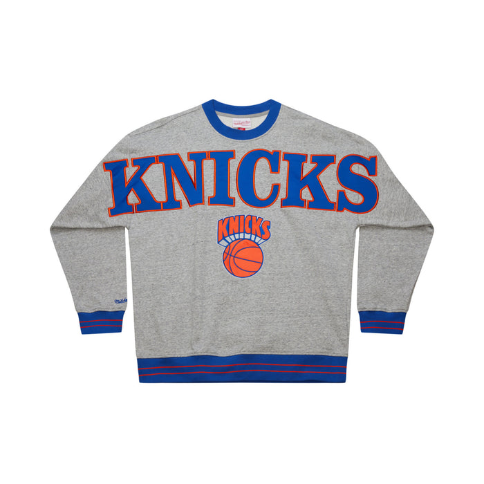 Mitchell & Ness Knicks Full Field Satin Fleece Crew