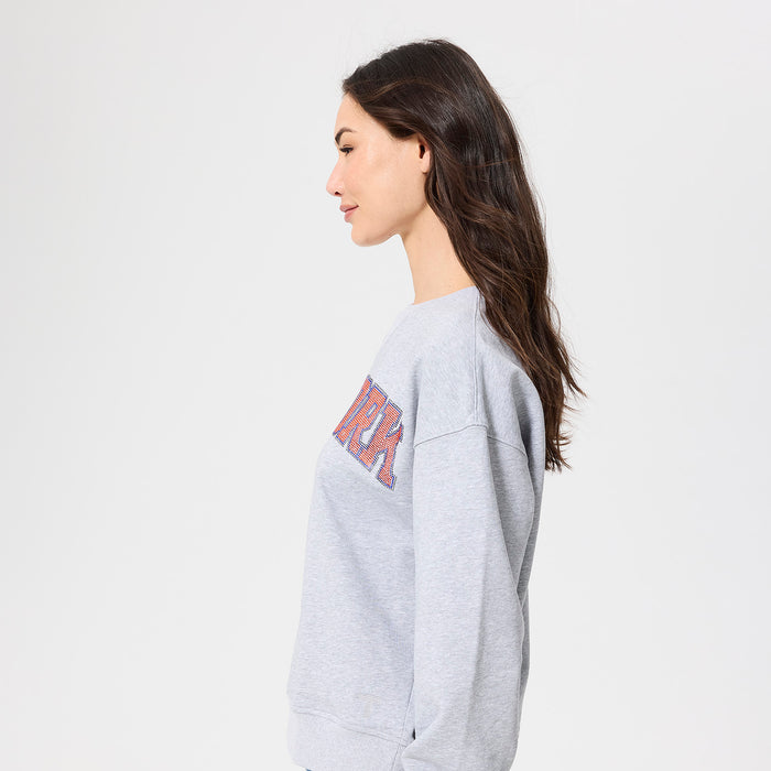 Terez Knicks New York Wordmark Classic Gems Crewneck - Image 3