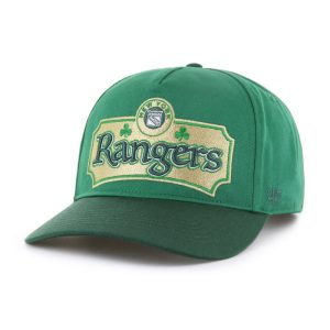 '47 Brand Rangers St Pattys Double Shamrock Kelly Green Hitch Snapback