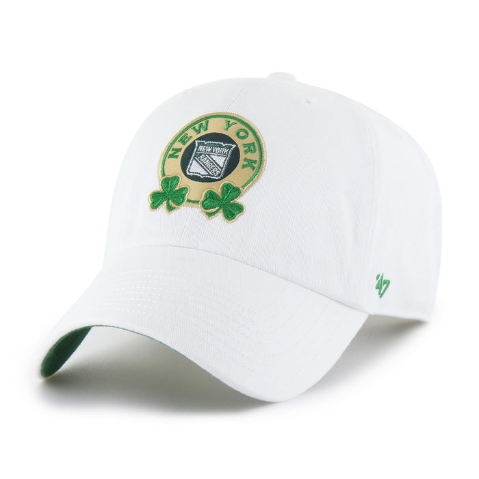 '47 Brand Rangers St Pattys Double Shamrock White Clean Up