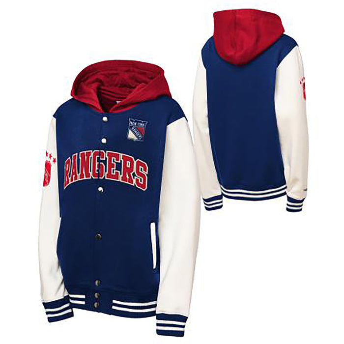 Toddler Mitchell & Ness Rangers Hooded Fleece Jacket - Image 3